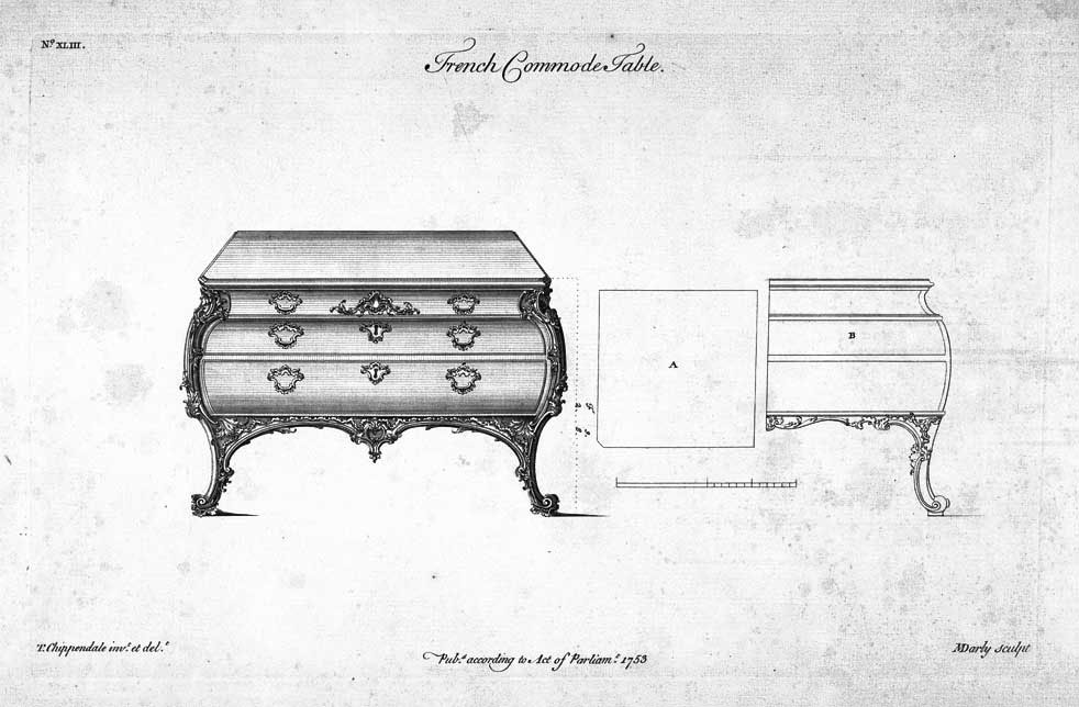 Chippendale French commode
